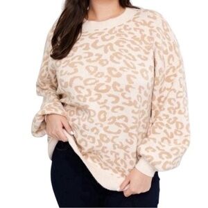 NWOT‎ Gilli Priscilla Leopard Print Pullover Sweater